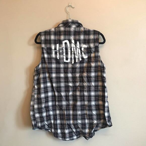 Harley Davidson M cotton plaid vest motorcycle - Picture 1 of 7